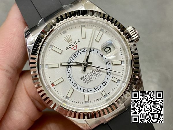 Rolex Skydweller 336239 SS Noob Factory Best Edition White Dial 2 Rolex Skydweller 336239 SS Noob Factory 1:1 Best Edition White Dial