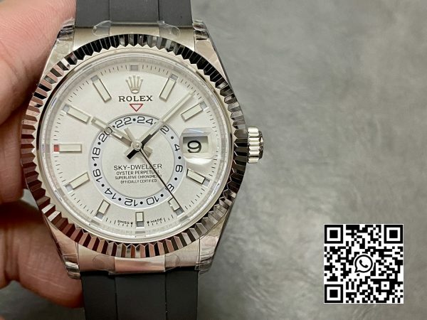 Rolex Skydweller 336239 SS Noob Factory Best Edition White Dial 3 Rolex Skydweller 336239 SS Noob Factory 1:1 Best Edition White Dial