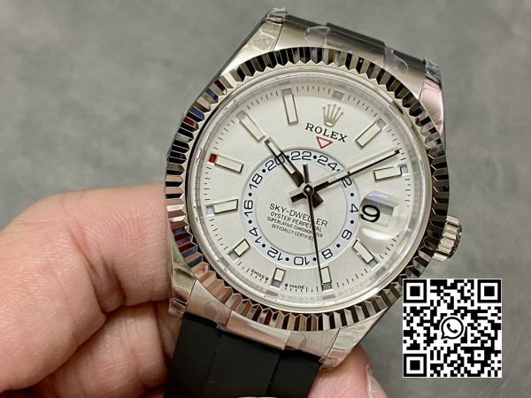 Rolex Skydweller 336239 SS Noob Factory Best Edition White Dial 4 Rolex Skydweller 336239 SS Noob Factory 1:1 Best Edition White Dial