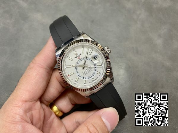 Rolex Skydweller 336239 SS Noob Factory Best Edition White Dial 5 Rolex Skydweller 336239 SS Noob Factory 1:1 Best Edition White Dial
