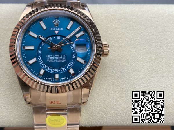 Rolex Skydweller 336935 RG Noob Factory Best Edition Blue Dial 2 Rolex Skydweller 336935 RG Noob Factory 1:1 Best Edition Blue Dial