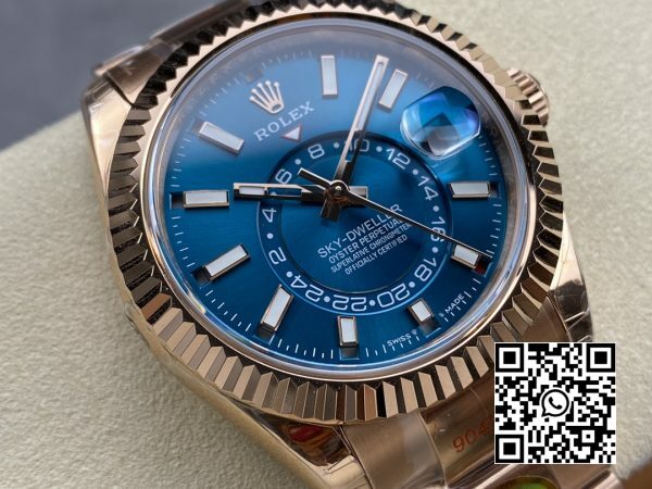 Rolex Skydweller 336935 RG Noob Factory Best Edition Blue Dial 3 Rolex Skydweller 336935 RG Noob Factory 1:1 Best Edition Blue Dial