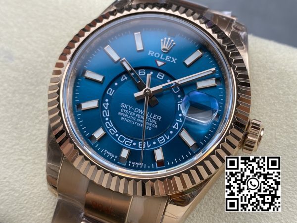 Rolex Skydweller 336935 RG Noob Factory Best Edition Blue Dial 4 Rolex Skydweller 336935 RG Noob Factory 1:1 Best Edition Blue Dial