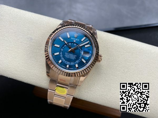 Rolex Skydweller 336935 RG Noob Factory Best Edition Blue Dial 5 Rolex Skydweller 336935 RG Noob Factory 1:1 Best Edition Blue Dial