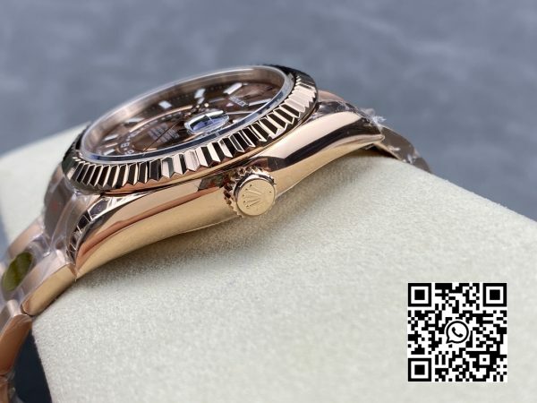 Rolex Skydweller 336935 RG Noob Factory Best Edition Brown Dial 7 Rolex Skydweller 336935 RG Noob Factory 1:1 Best Edition Brown Dial