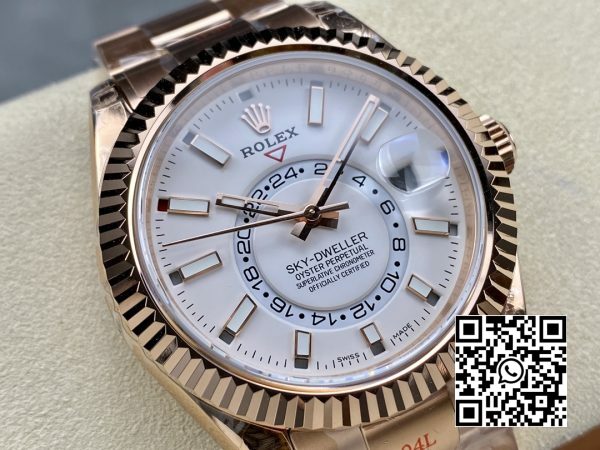 Rolex Skydweller 336935 RG Noob Factory Best Edition White Dial 2 Rolex Skydweller 336935 RG Noob Factory 1:1 Best Edition White Dial