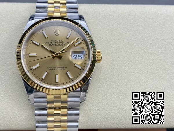 Rolex DateJust 36 SS 126233 VS Factory 11 Mejor edición 904L Acero YG Esfera Stick 4 Rolex DateJust 36 SS 126233 VS Factory 1:1 Mejor edición 904L Acero YG Esfera Stick