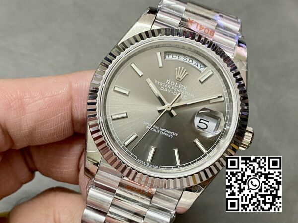 Rolex DayDate 228236 40mm GM Factory 11 Best Edition Gray Dial 5 Rolex DayDate 228236 40mm GM Factory 1:1 Best Edition Gray Dial