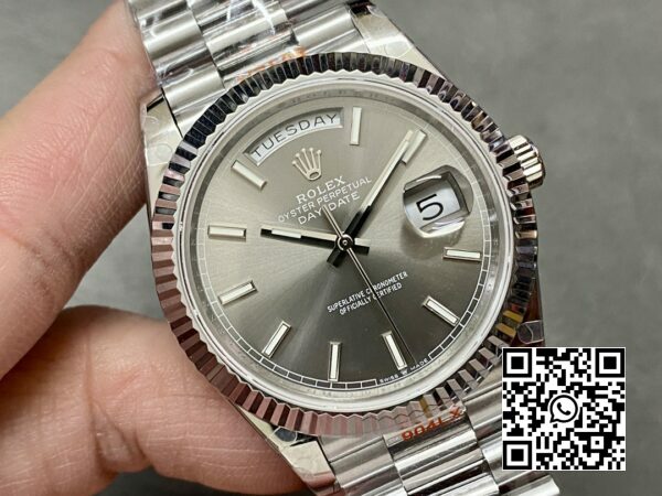 Rolex DayDate 228236 40mm GM Factory 11 Best Edition Gray Dial 8 Rolex DayDate 228236 40mm GM Factory 1:1 Best Edition Gray Dial